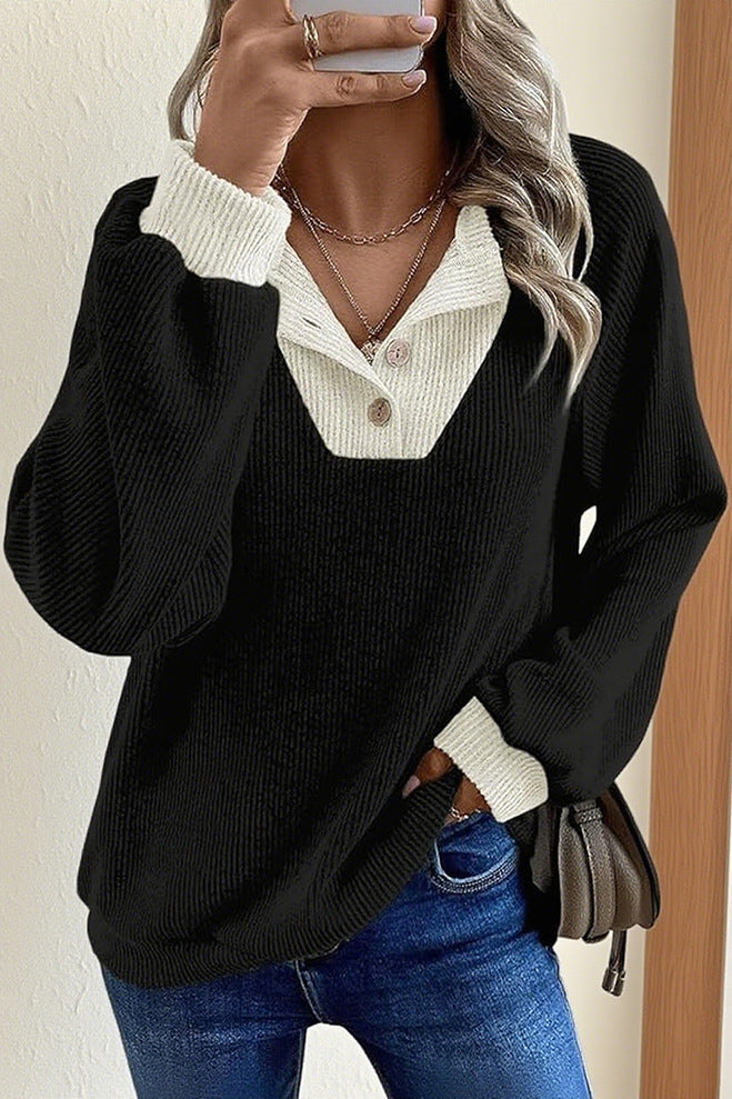 Damen lässiger Strickpullover Drune