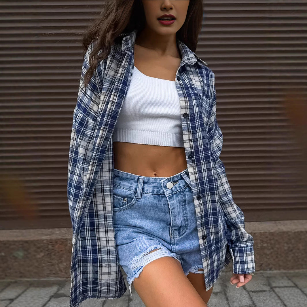 Damen lässige Plüschbluse im Oversized-Schnitt Drune