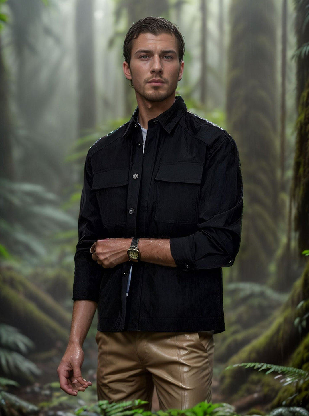 Herren lässige Sommerjacke mit Windschutz Drune