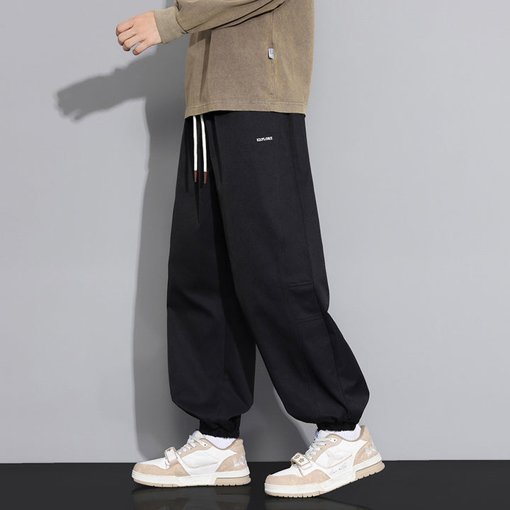 Herren Bequeme Relaxed Fit Bundfaltenhose