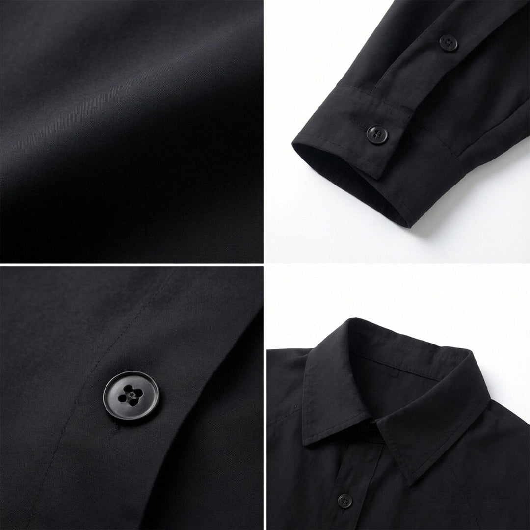 Damen Oversize-Blusenshirt aus fließendem Stretch mit Hemdkragen Drune