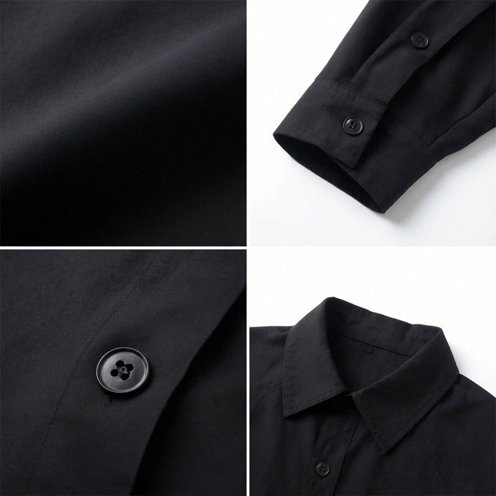 Damen Oversize-Blusenshirt aus fließendem Stretch mit Hemdkragen Drune