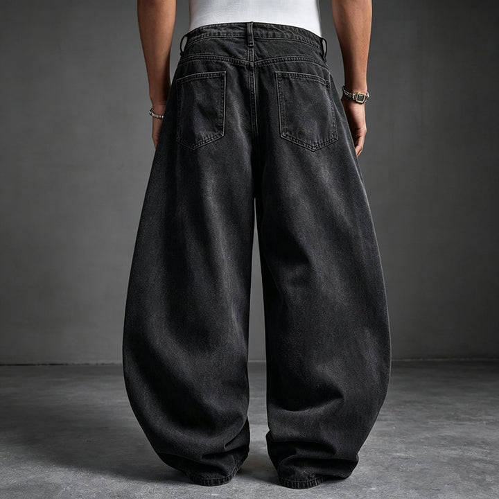 Herren Modische Weit geschnittene Jeans Drune