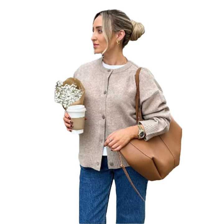 Damen leichte Strickjacke mit Knopfdetails und modischem Schnitt Drune