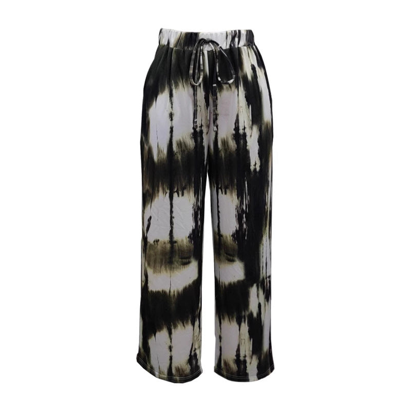 Damen Weite Stoffhose mit einzigartigem Batikdesign Drune