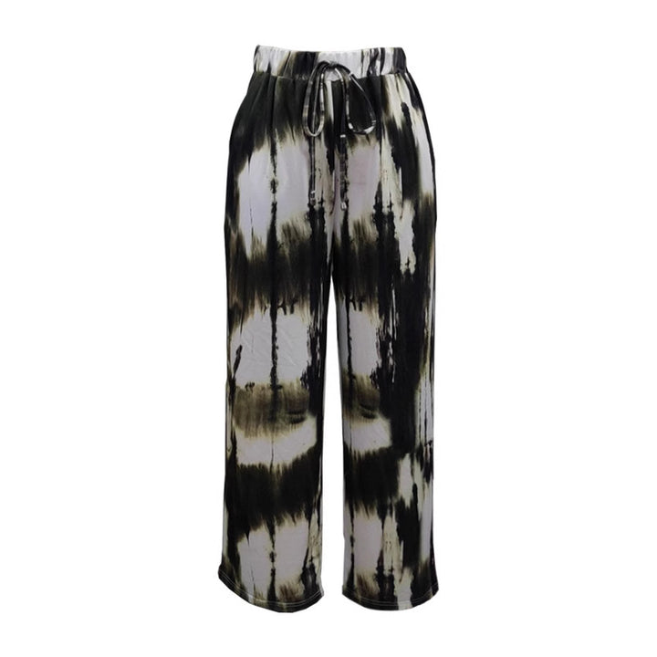 Damen Weite Stoffhose mit einzigartigem Batikdesign Drune
