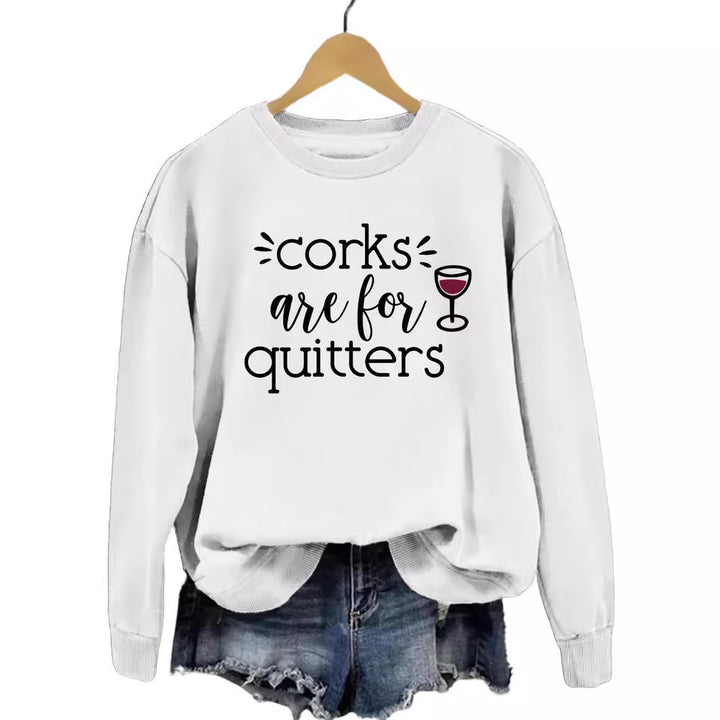 Damen Sweatshirt mit kreativem Spruch und lässigem Schnitt Drune