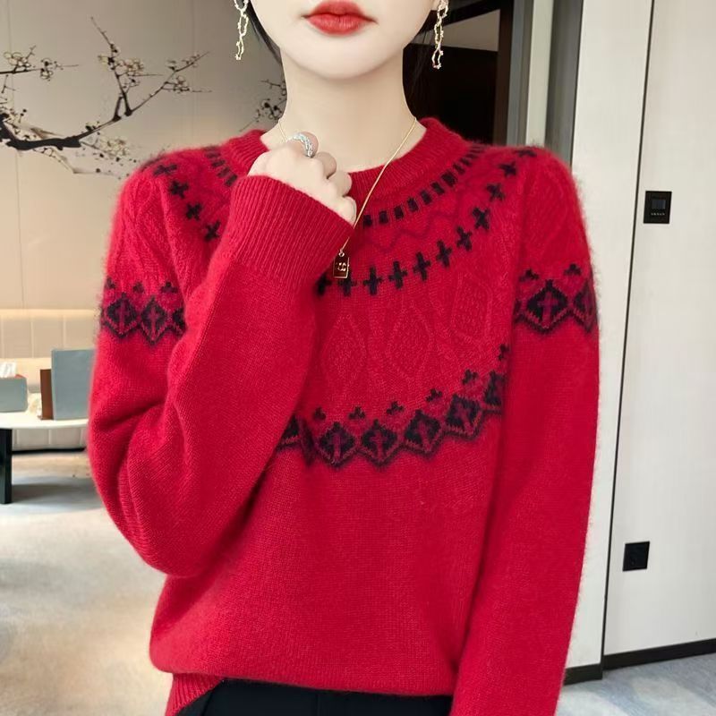 Damen Kuschelnder Strickpullover Drune
