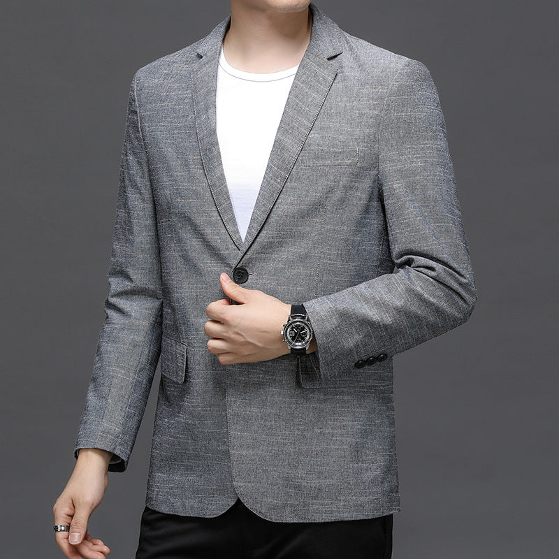 Herren lässiger Blazer aus bequemem Baumwoll-Mix mit modischem Schnitt Drune