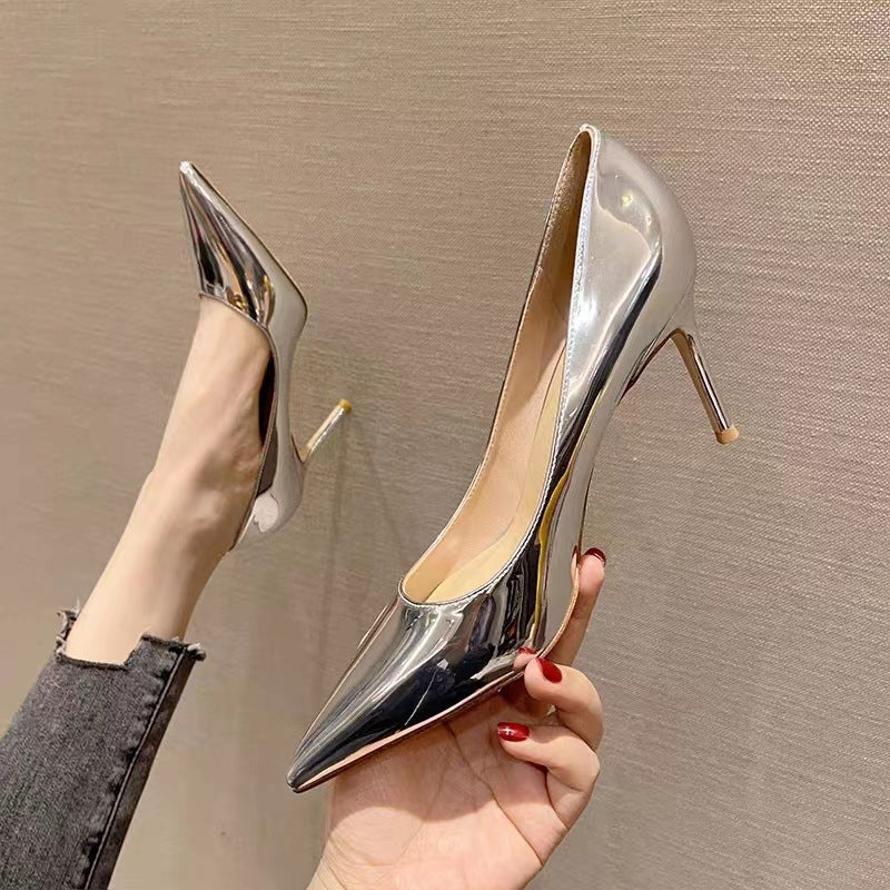Damen Elegante spitze High Heels mit glänzender Oberfläche und komfortabler Innenpolsterung Drune
