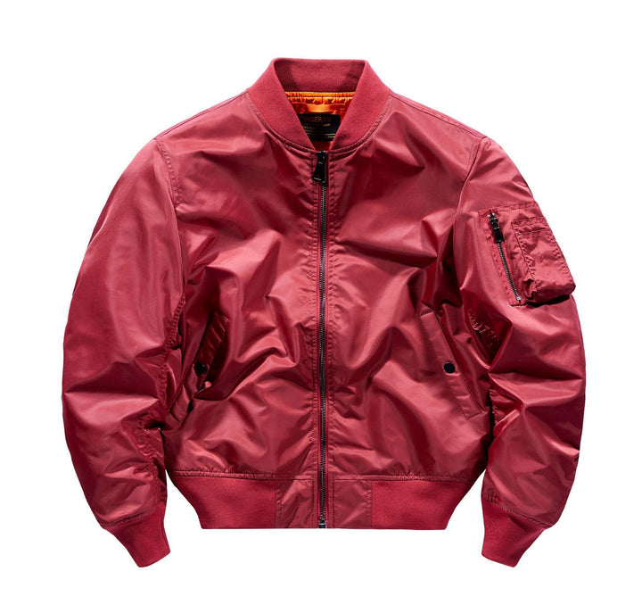 Herren Flieger-Bomberjacke aus technischem Nylon mit Rippbündchen und Ärmeltasche Drune