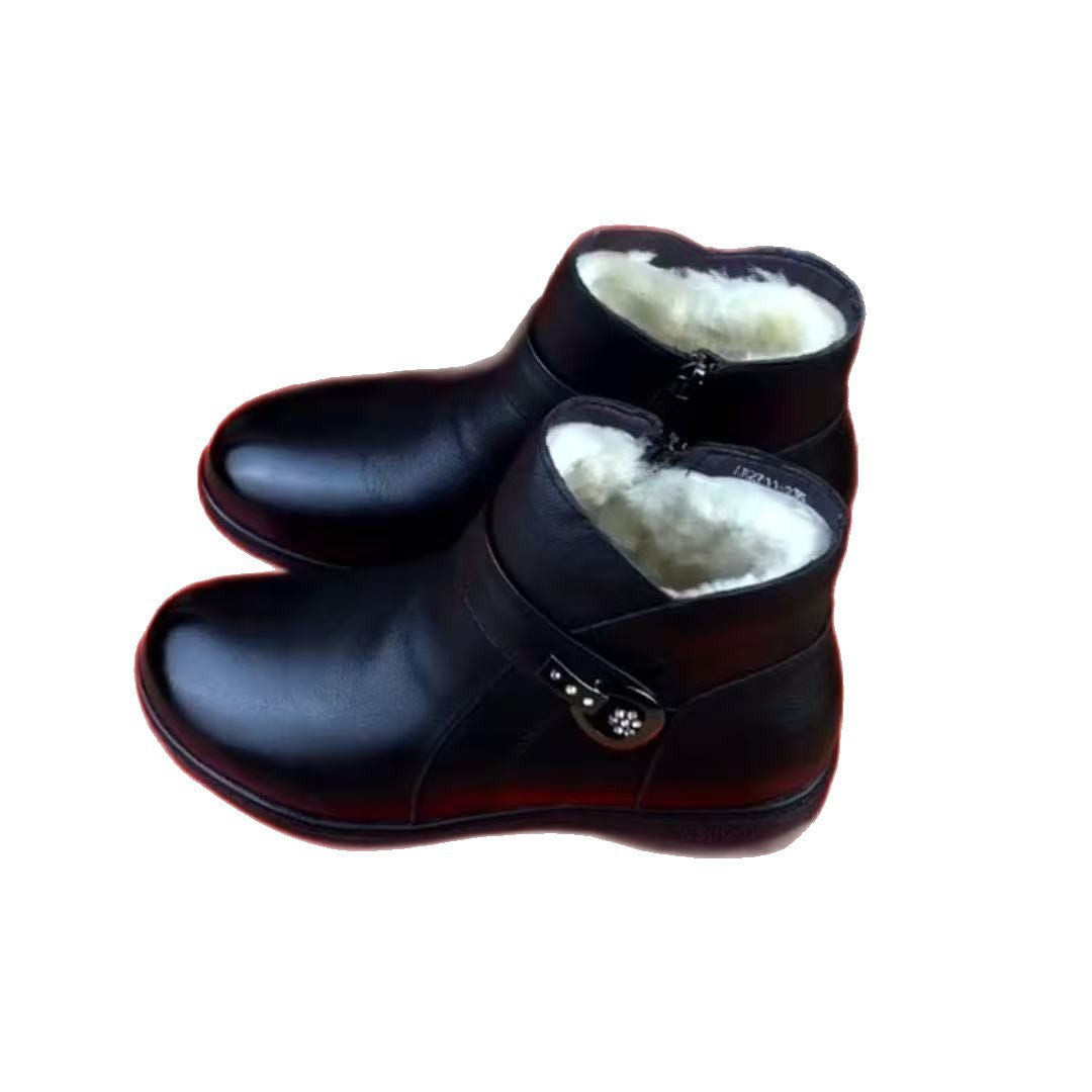 Damen Bequeme Winterstiefel mit Warmfutter Drune