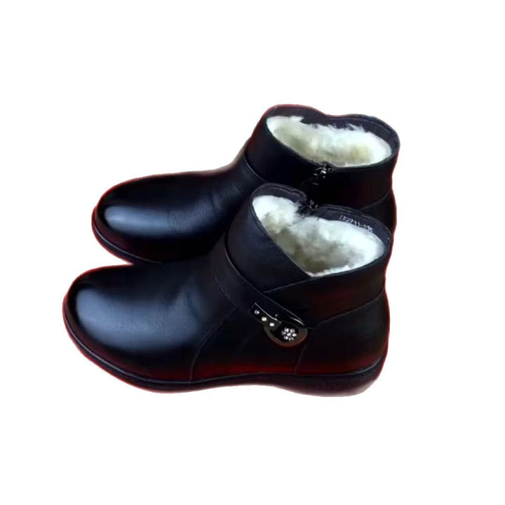Damen Bequeme Winterstiefel mit Warmfutter Drune