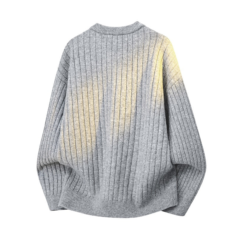 Herren Grobstruktur-Halbzip-Strickpullover mit Rippenstruktur Drune