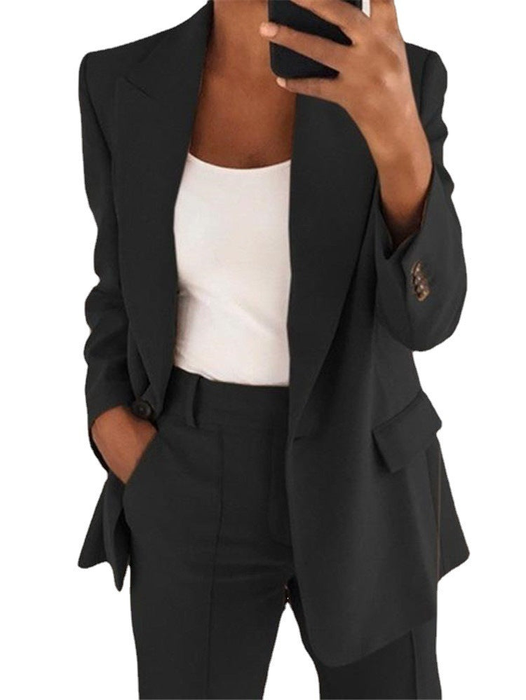 Damen Eleganter Blazer mit tailliertem Schnitt und praktischen Taschen Drune