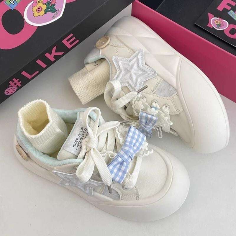Damen Sneakers aus hochwertigem Leder mit modischem Socken-Design von Drune