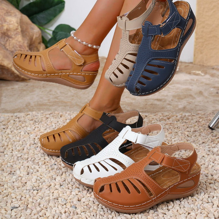 Damen Atmungsaktive Riemensandalen mit verstellbarem Riemendesign und ergonomischem Fußbett Drune