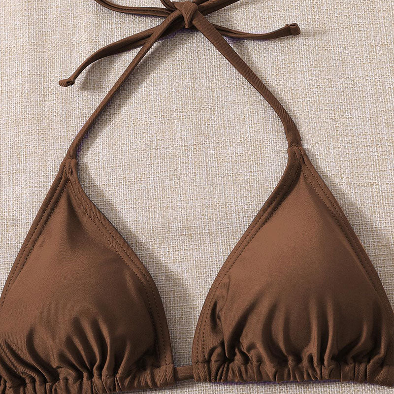 Damen Triangel-Bikini mit elegantem Wickel-Rock Drune
