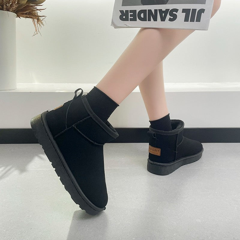 Damen Gefütterte Kurz‑Boots mit Teddyfutter, Slip‑On‑Design und profilierter Gummisohle Drune