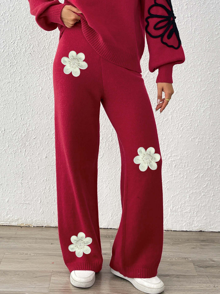 Damen Weite Strickhose Drune
