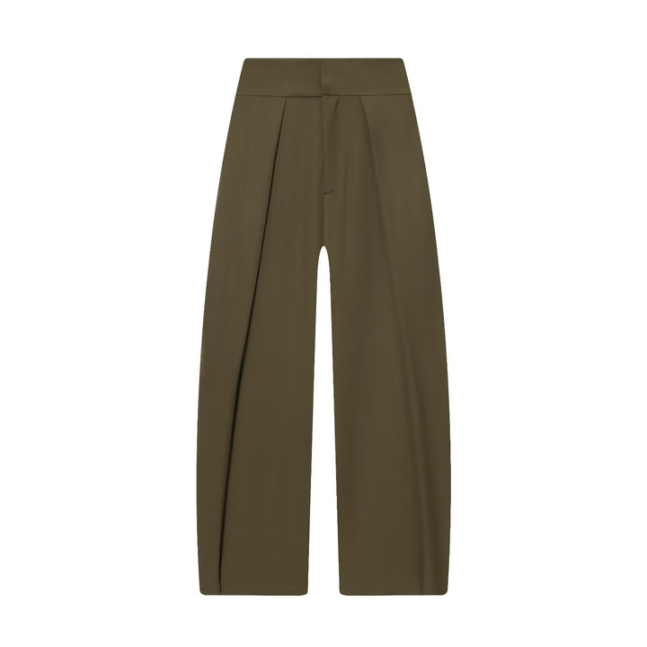 Damen elegante weite Hose mit feinen Falten Drune