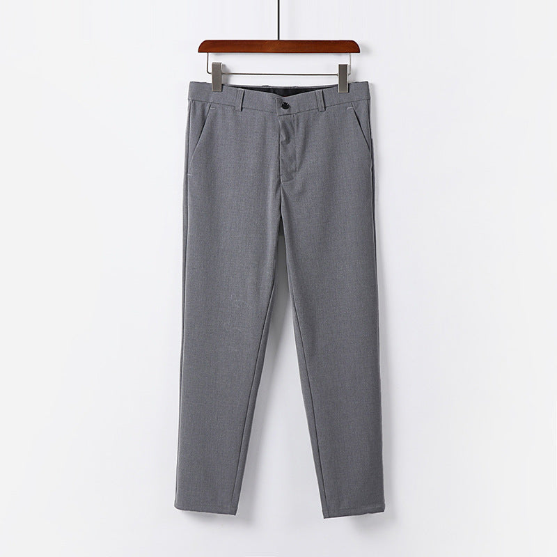 Herren Schmale Chino-Hose aus Stretch-Baumwollmix mit schmalem Bein und Bundfalten Drune