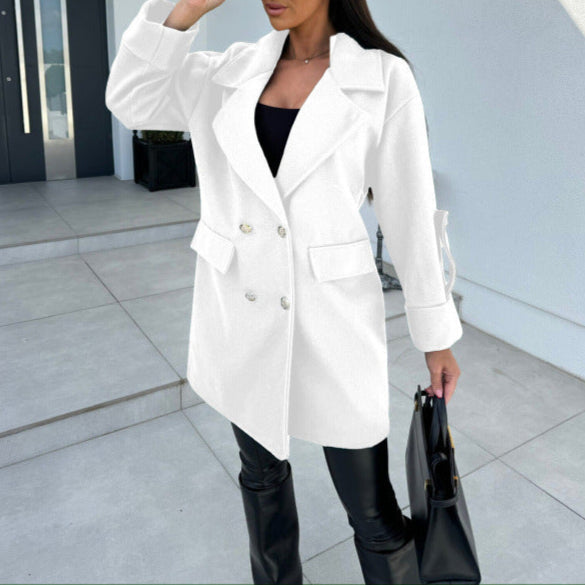 Drune | Damen Baumwolle Blazer Übergröße Stil