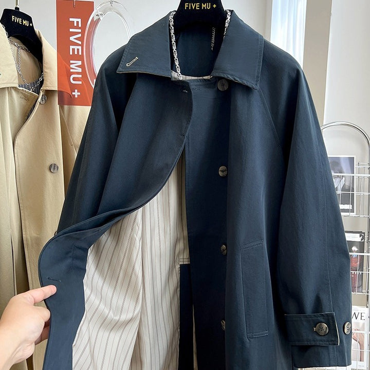 Damen Modischer Übergangsblazer mit Hochkragen Drune