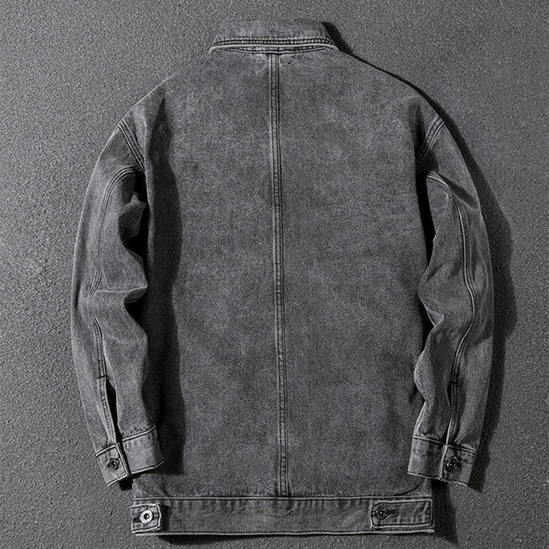 Herren Lässige Denimjacke mit modischen Akzenten Drune