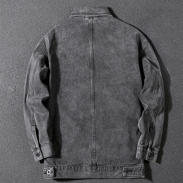 Herren Lässige Denimjacke mit modischen Akzenten Drune