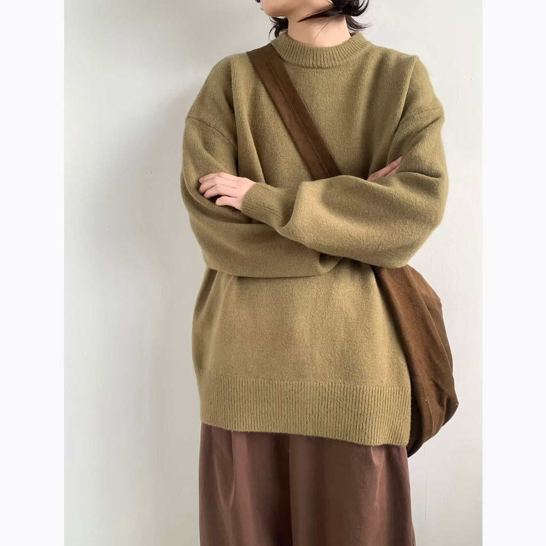 Damen Eleganter Oversized Pullover Drune