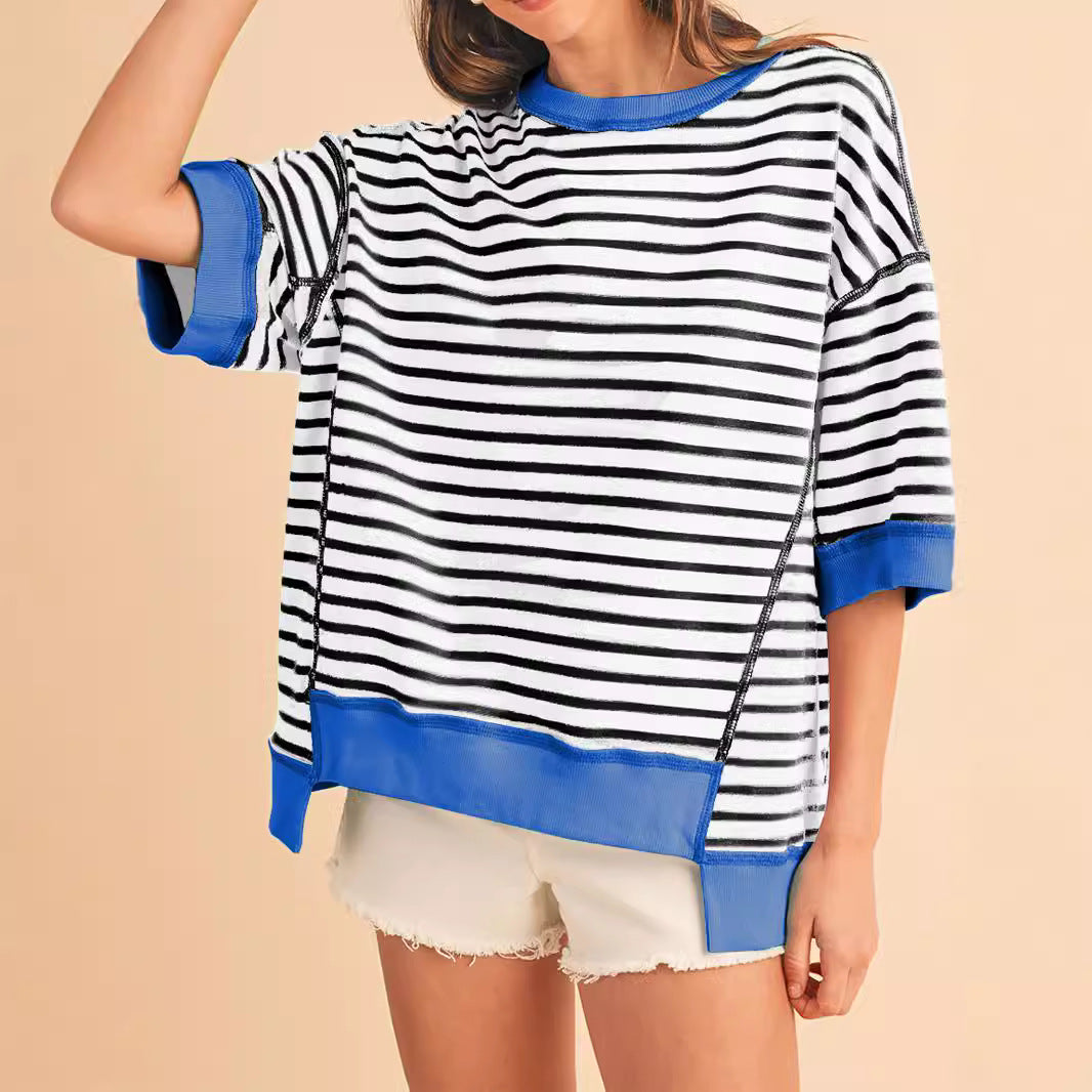 Damen Oversized Streifenpullover Drune