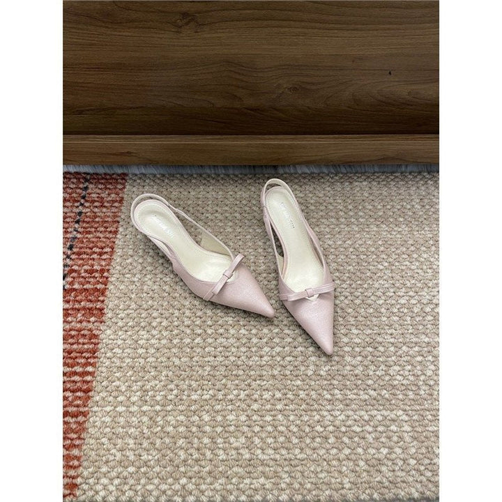 Damen elegante Slingback-Pumps mit zarter Schleifenapplikation Drune
