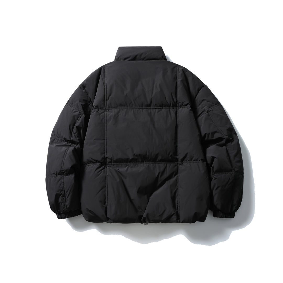 Herren Boxy-Steppjacke mit hohem Standkragen, Karo-Steppung und elastischem Saum Drune