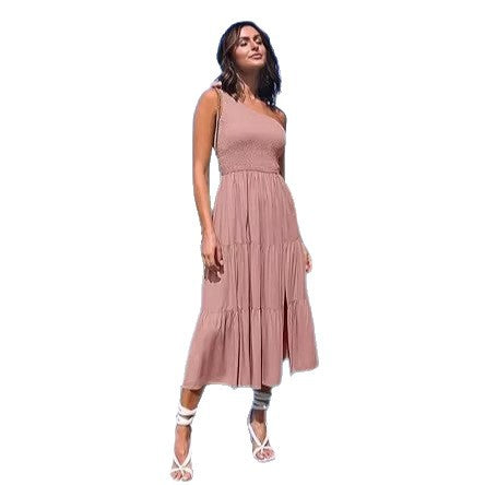 Damen Maxikleid mit ärmellosem Design und elastischem Bustier Drune
