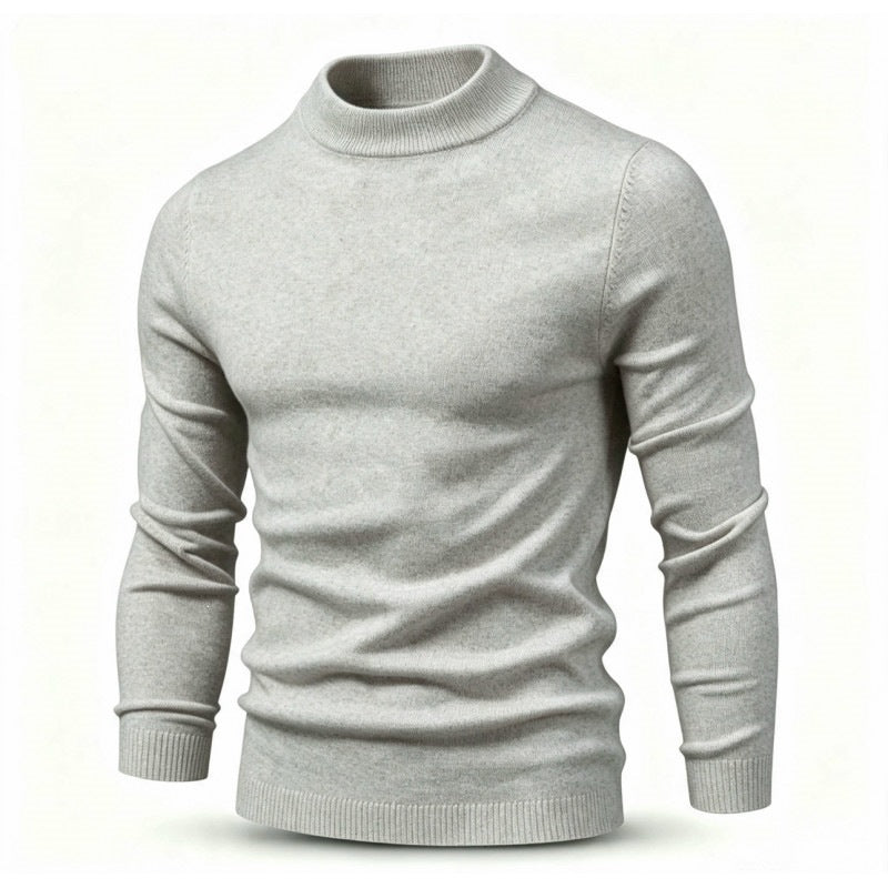 Herren Feinstrickpullover mit kurzem Stehkragen und schmaler Passform Drune