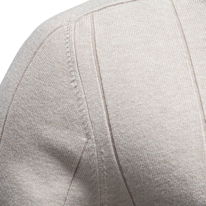 Herren Rollkragenpullover aus hochwertigem Feinstrick mit vertikaler Strukturnaht Drune