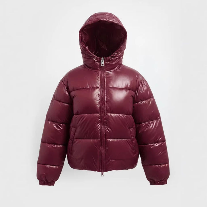 Damen Stylische Daunenjacke mit Kapuze