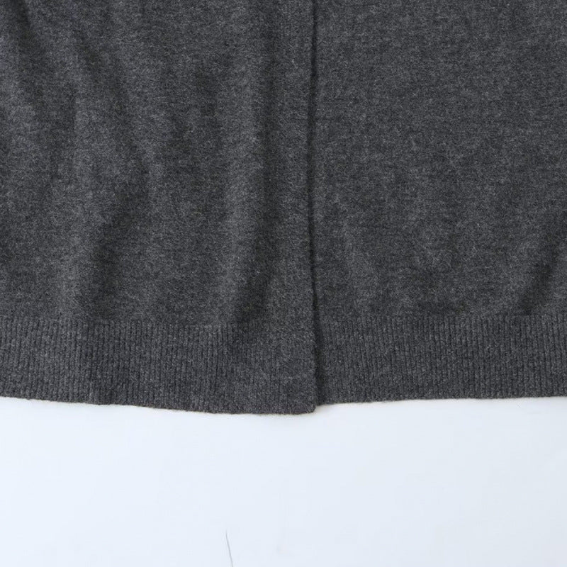 Damen Langer Kapuzen-Cardigan aus Feinstrick mit Knopfleiste und Rippbündchen Drune