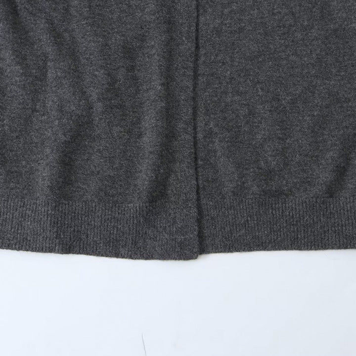 Damen Langer Kapuzen-Cardigan aus Feinstrick mit Knopfleiste und Rippbündchen Drune