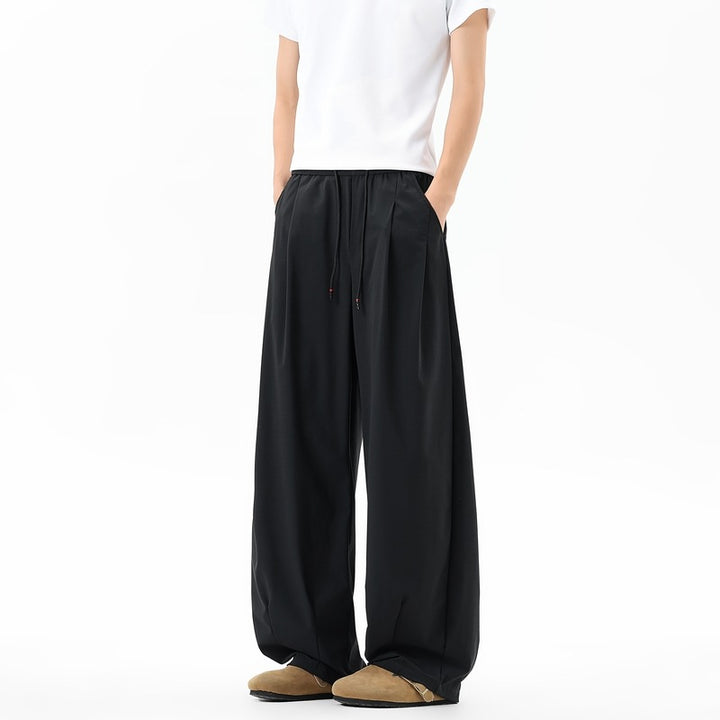 Damen Extraweite Palazzo‑Hose im Oversize‑Baggy‑Schnitt mit Elastbund & Tunnelzug Drune