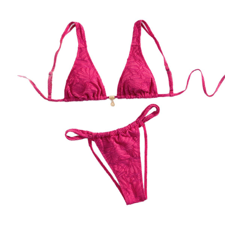 Damen Triangel-Bikini mit floralem Design Drune