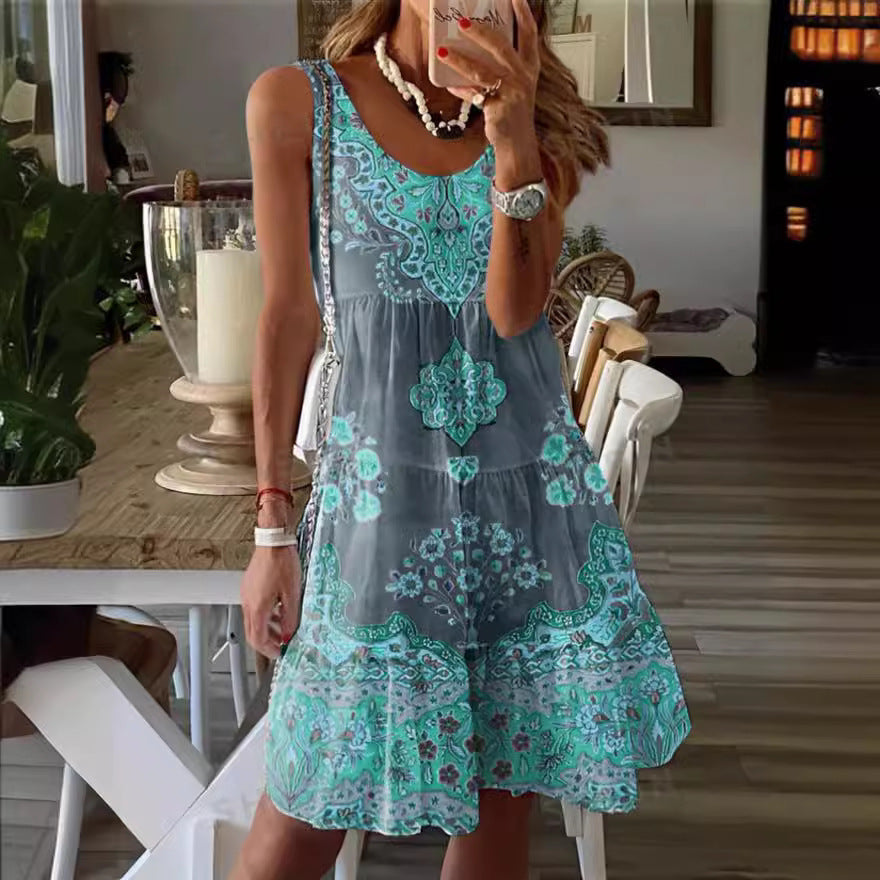 Damen Freizeitkleid mit verspieltem Muster Drune