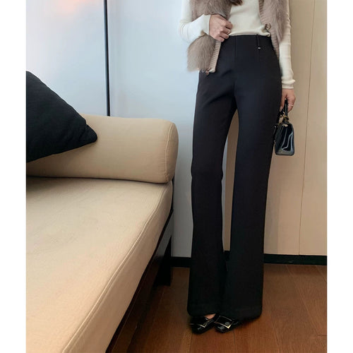 Damen Elegante Flared Hose Drune