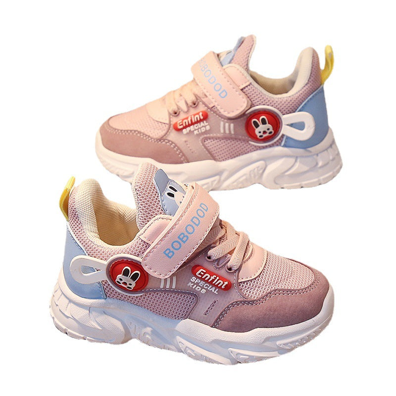 Damen Sportliche Kindersneaker mit verstellbarem Klettverschluss und niedlichem Tiermotiv Drune