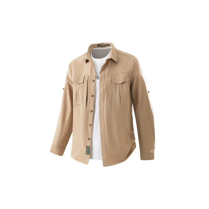 Herren Praktisches Outdoor-Hemd mit vielen Taschen Drune