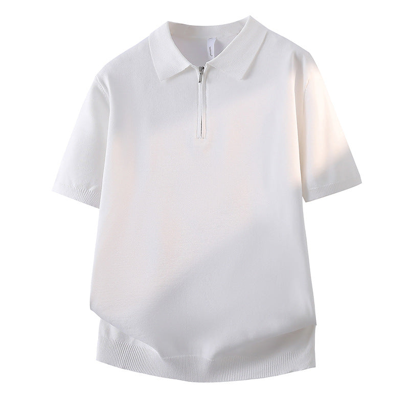 Damen Kurzarm Poloshirt mit Reißverschluss Drune