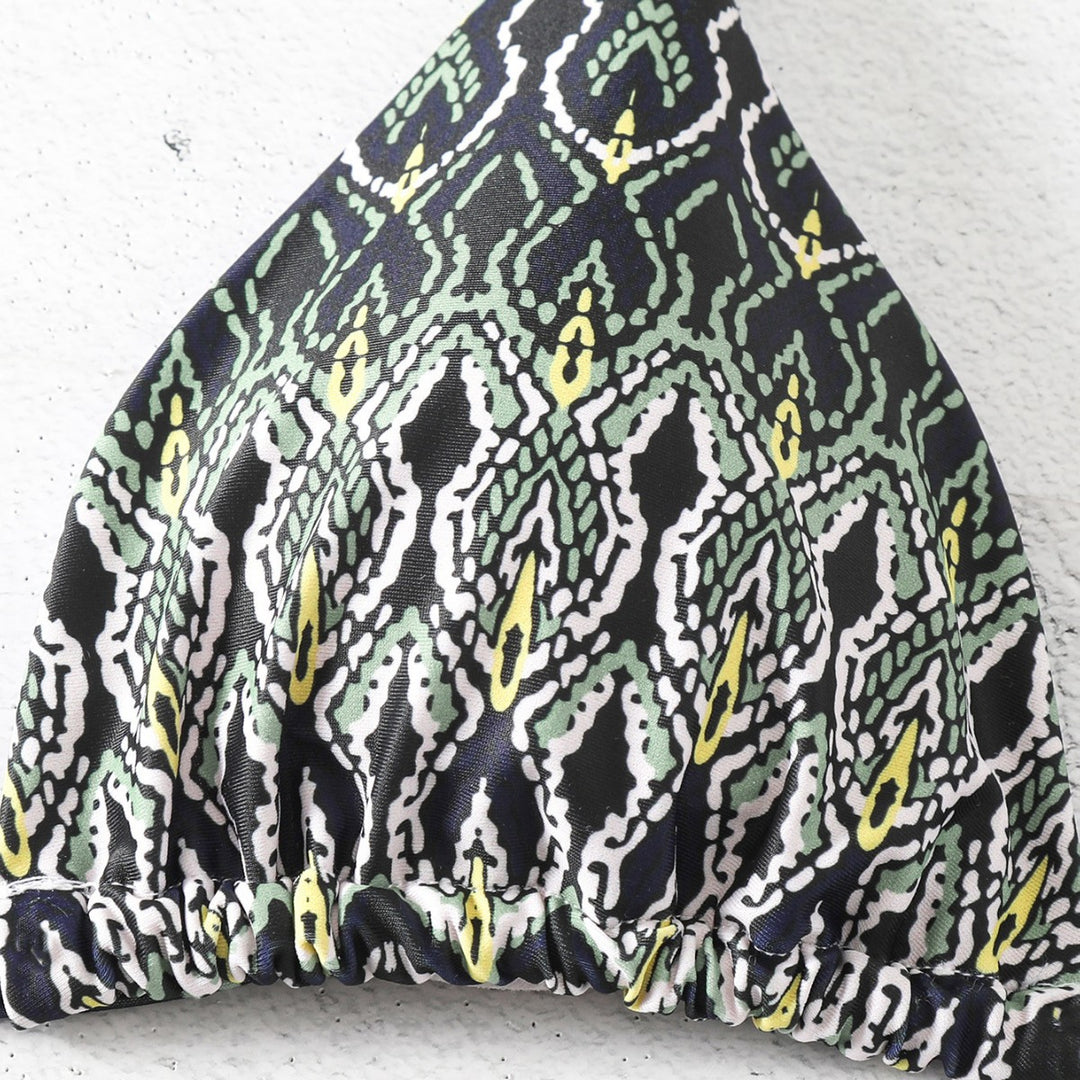 Damen Triangel-Bikini mit verspieltem Knoten-Design Drune