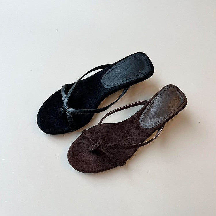 Damen modische Zehentrenner mit elegantem Riemchendesign Drune