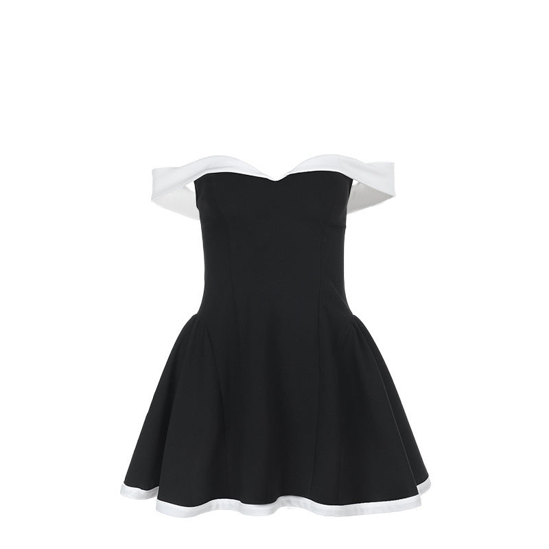 Damen Off-Shoulder Minikleid mit voluminösem Rock Drune